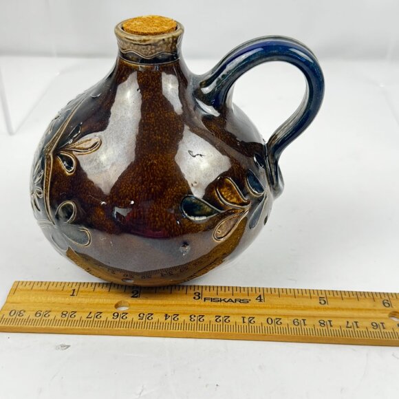 Vessel Jug Salt Glazed Pottery Germany Decor Stoneware Signed Geschwister Bahn - Picture 14 of 15